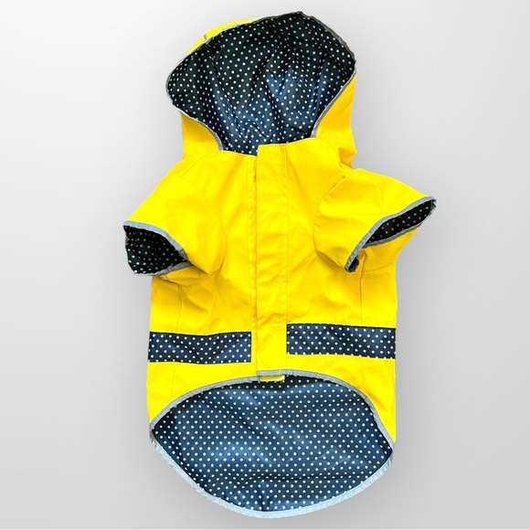 Rain Jacket Reversible Hooded Jacket Yellow XL - Picture 10 of 11